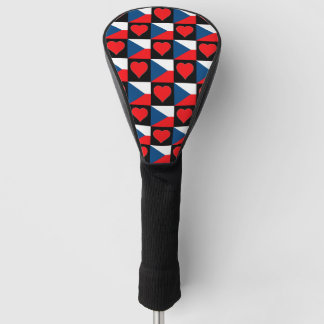 Czech Republic Golf Lover Heart Pattern Czech Love Head Cover