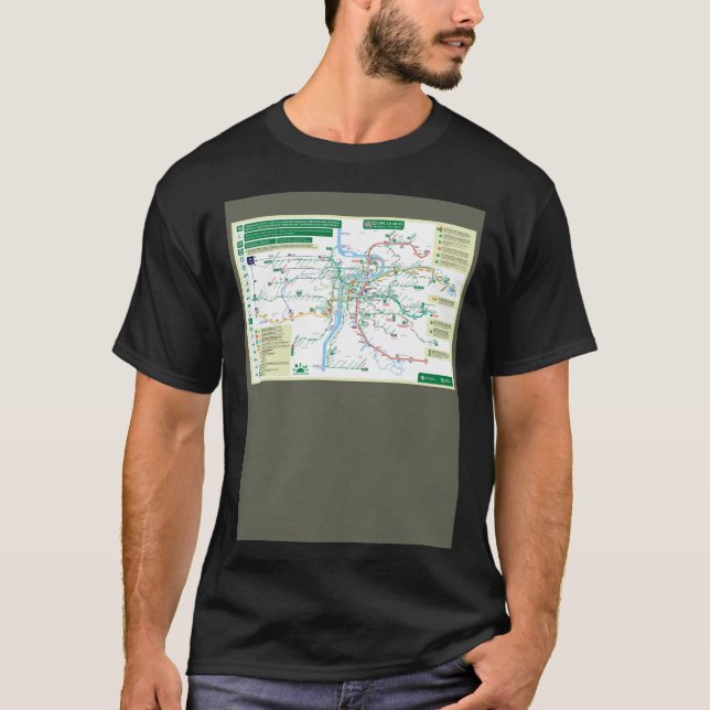 Czech Republic  Prague  Praha  Metro Map  HD T-Shirt (Front)