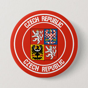Czech Republic Round Emblem 7.5 Cm Round Badge