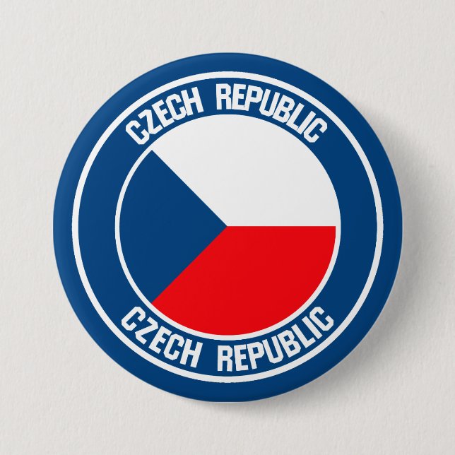 Czech Republic Round Emblem 7.5 Cm Round Badge (Front)