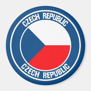 Czech Republic Round Emblem Magnet
