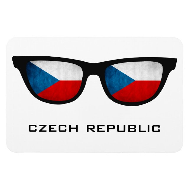 Czech Republic Shades custom text & colour magnet (Horizontal)