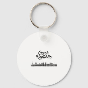 Czech Republic Skyline Travel Vacation Outfits  Key Ring