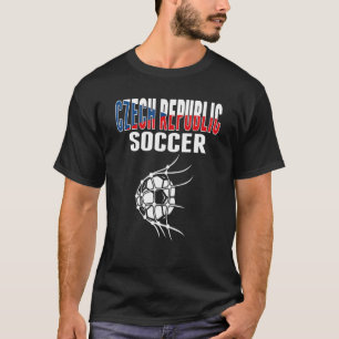 Czech Republic Soccer Ball In Net Czech Football S T-Shirt