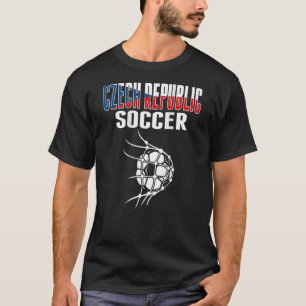 Czech Republic Soccer Ball In Net Czech Football S T-Shirt