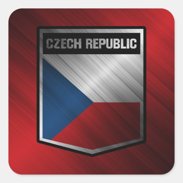 Czech Republic Square Sticker (Front)