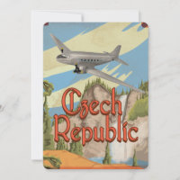 Czech Republic Vintage Travel Poster