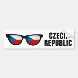 Czech Shades custom text & colour bumpersticker Bumper Sticker