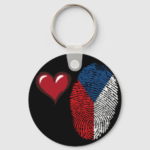 Czech touch fingerprint flag key ring
