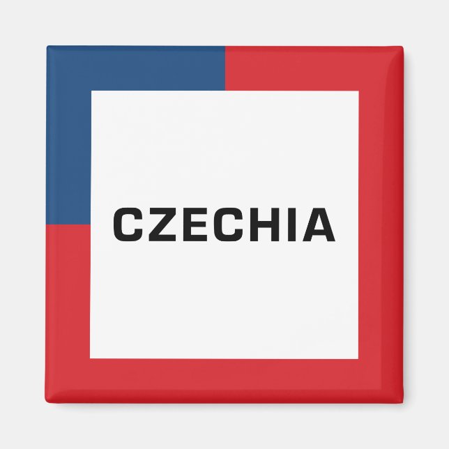Czechia 01A - Flag Colours Magnet (Front)