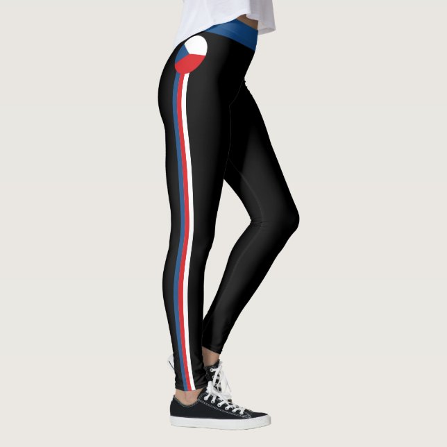 Czechia & Czech Flag fashion, Fitness, Sports Legg Leggings (Right)