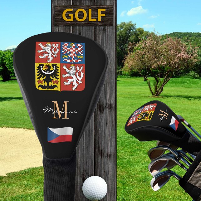 Czechia & Czech Flag Monogrammed Golf Clubs Covers (Creator Uploaded)