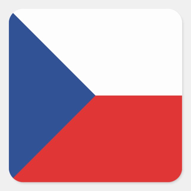Czechia Flag Sticker (Front)
