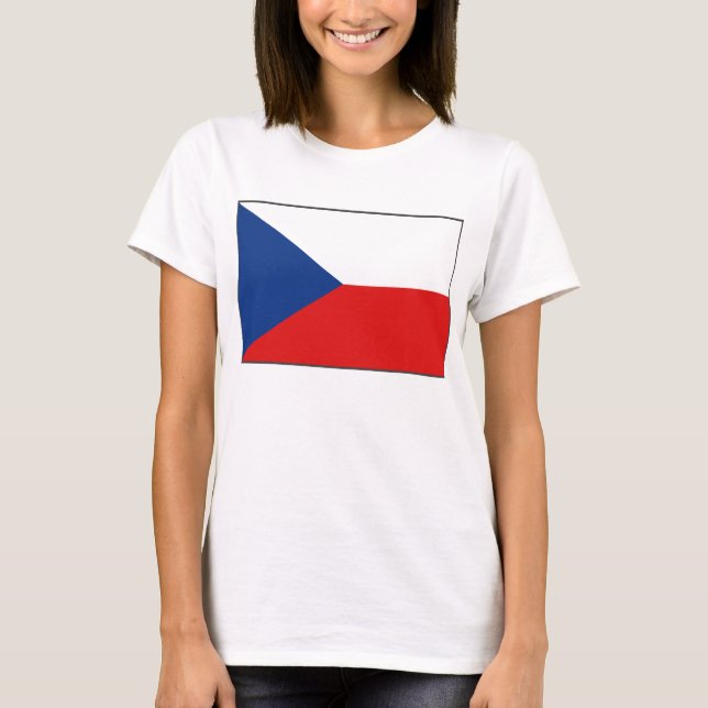 Czechia Flag x Map T-Shirt (Front)