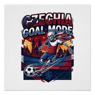 Czechia Goal Mode Skeleton Striker Nations Streetw Poster