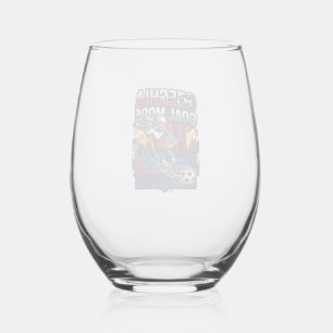 Czechia Goal Mode Skeleton Striker Nations Streetw Stemless Wine Glass