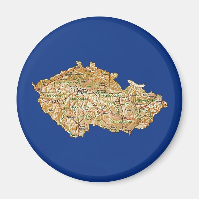 Czechia Map Magnet (Front)