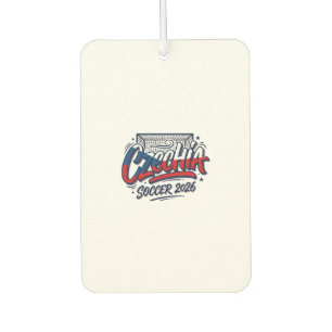 Czechia Soccer 2026 Soccer Bold Country Typography Car Air Freshener