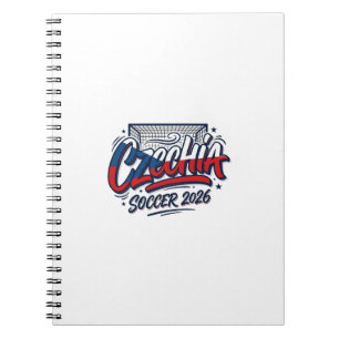 Czechia Soccer 2026 Soccer Bold Country Typography Notebook