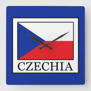 Czechia Square Wall Clock