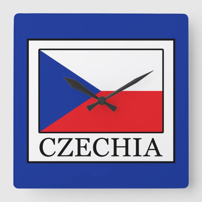 Czechia Square Wall Clock (Front)