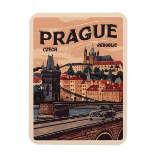 czechia vintage travel prague czech republic gifts magnet