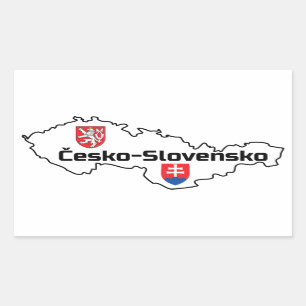 Czecho-Slovakia Republic Rectangular Sticker