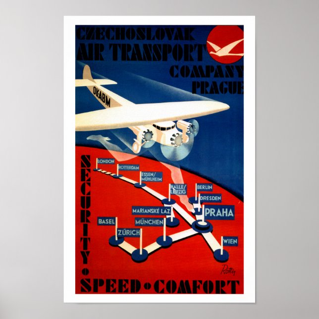 Czechoslovak Air Transport Poster (Front)