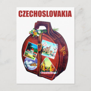 Czechoslovakia for all seasons, vintage travel postcard