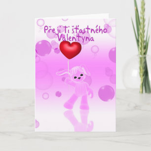 Czechoslovakian valentine's day greeting card - Cu