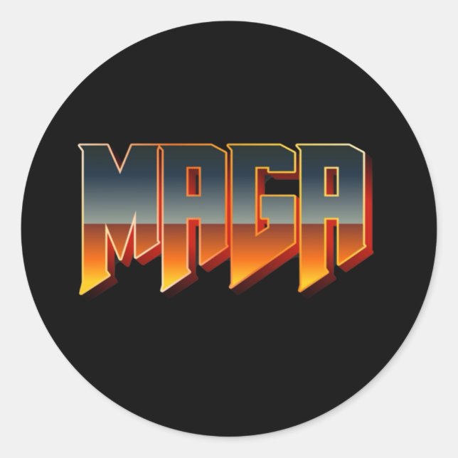 D00m  classic round sticker (Front)
