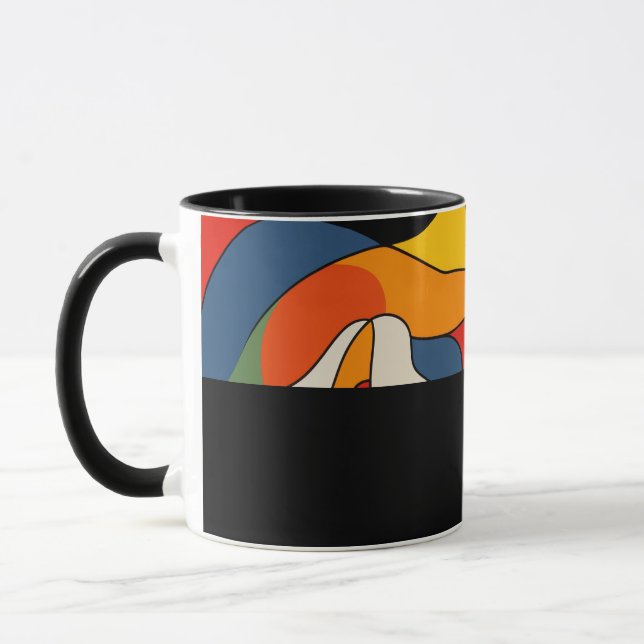 D06 - Tasse mit organischen bunten Formen Mug (Left)