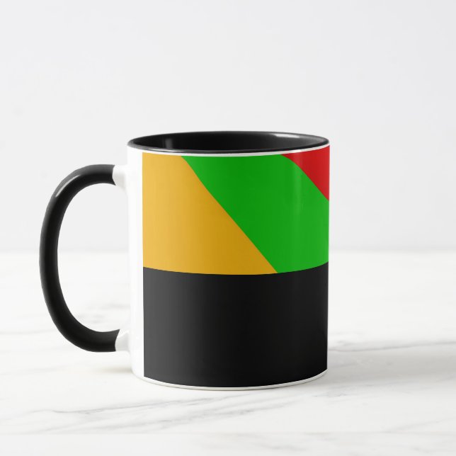 D09 - Cup with colored fan-shaped pattern (Left)