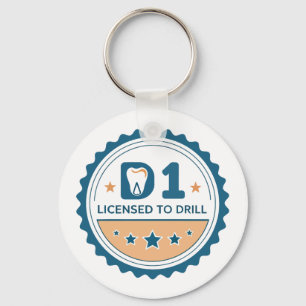 D1 to DDS Dental Student Button Key Ring
