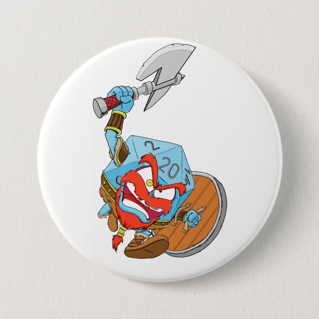 D20 Barbarian Button (Front)