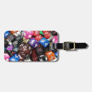 d20 dice luggage tag