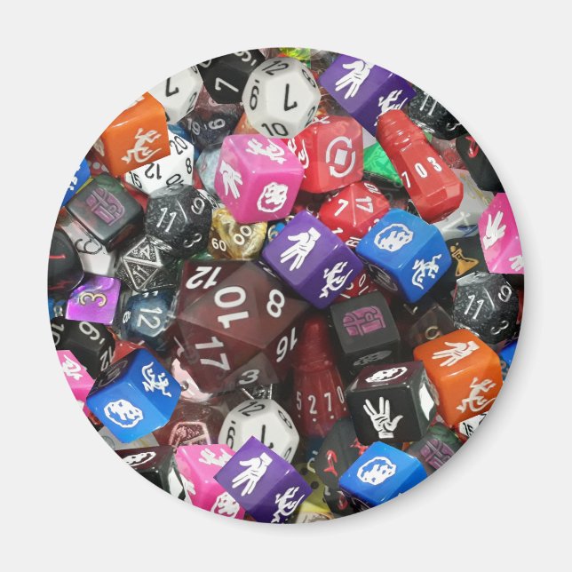 d20 dice magnet (Front)