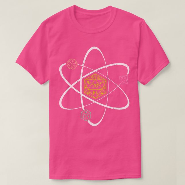 D20 Dice Science Roleplaying T-Shirt (Design Front)