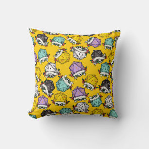 D20 Dice Set Pattern Cushion