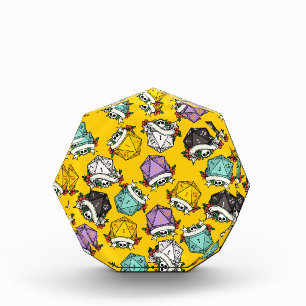 D20 Dice Set Pattern Photo Block