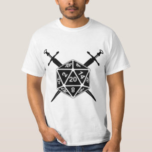 D20 Dice With Swords T-Shirt