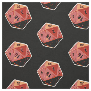 d20 Gamer Dice Art Fabric