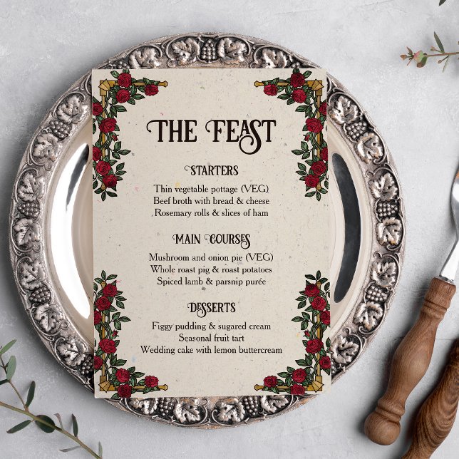 D20 Monogram Roses RPG Wedding Feast Menu (Creator Uploaded)
