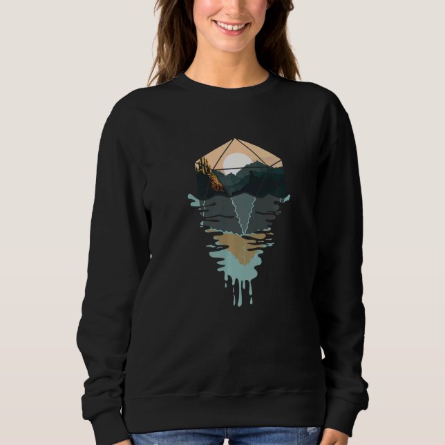 D20 Rpg Dice Master Of Dungeons Warrior Dragon Sweatshirt (Front)