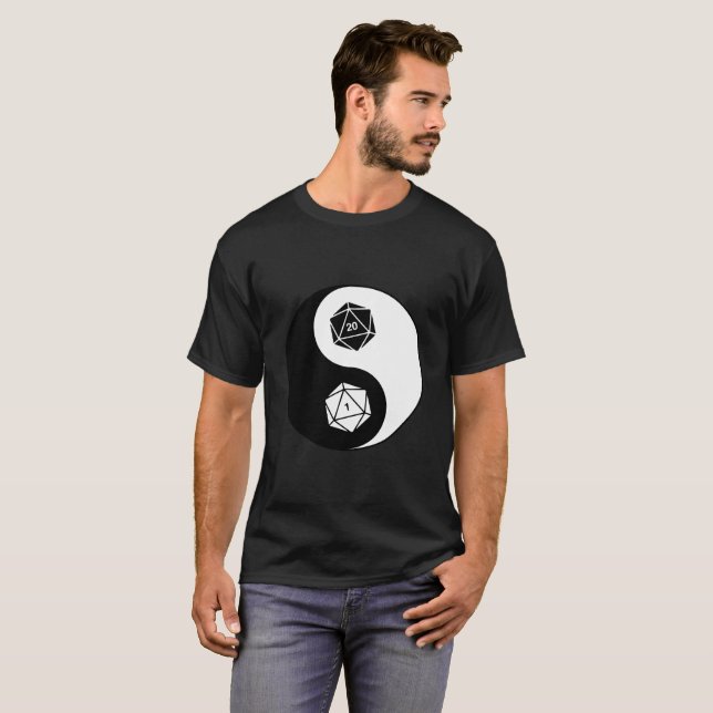 D20 Yin Yang T-Shirt (Front Full)