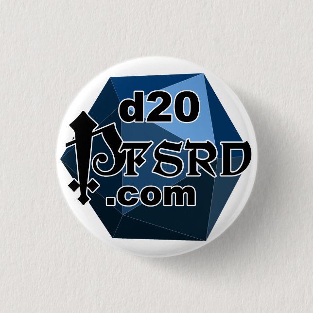 d20pfsrd.com pins. 3 cm round badge (Front)