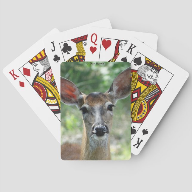 D33 White-tailed Deer Doe Playing Cards (Back)