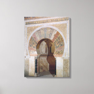 d4:Mezquita: Entrance to the Mihrab, c.786 Canvas Print