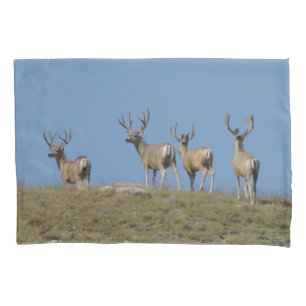 D9 Mule Deer Bucks in Velvet Sky Lined Pillowcase