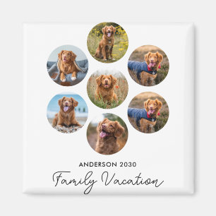D 7 Photo Collage Family Vacation Magnet